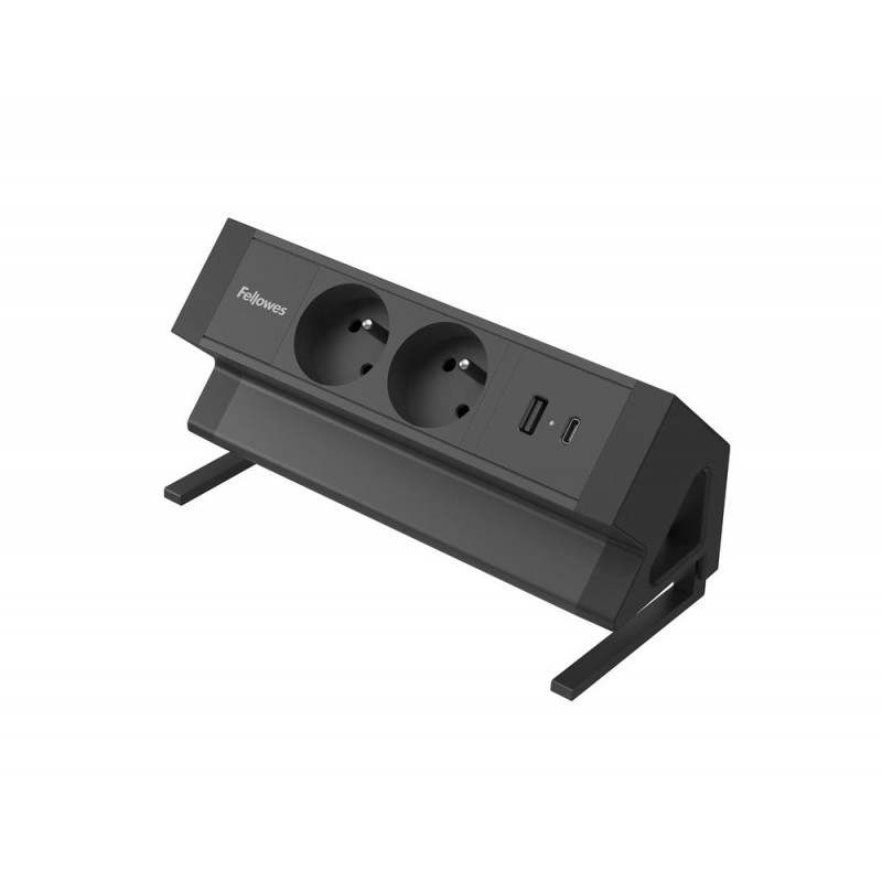 Power desk 2 fellowes multiprises coloris noir