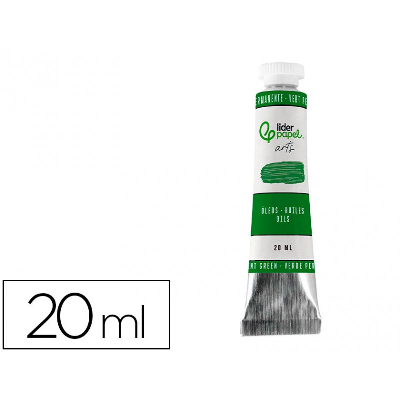 Peinture a l huile liderpapel tube en aluminium de 20 ml coloris vert