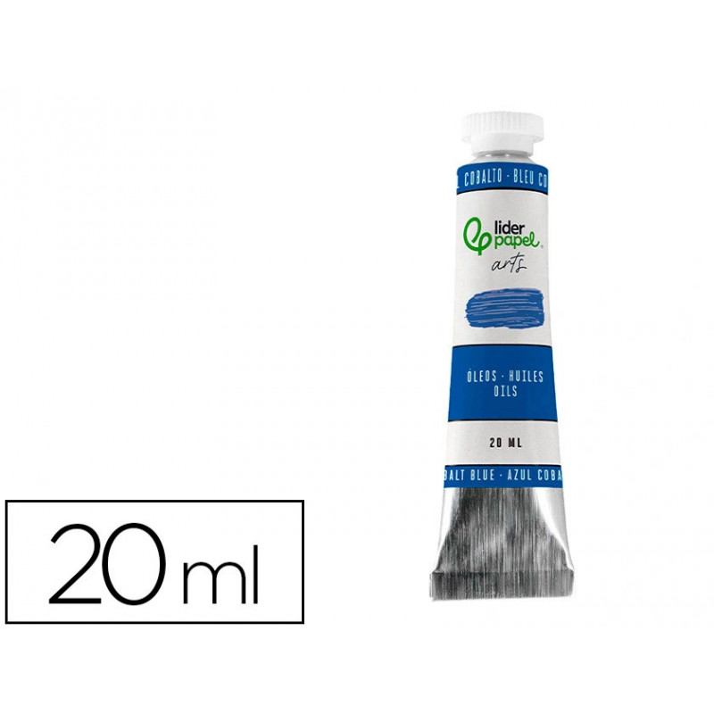 Peinture a l huile liderpapel tube en aluminium de 20 ml coloris bleu cobalt