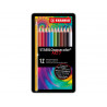 Crayon couleur stabiloaquacolor arty aquarellable mine 2,8mm boite metal 12 unites