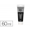 Peinture acrylique liderpapel tube en plastique de 60 ml coloris noir d ivoire
