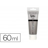 Peinture acrylique liderpapel tube en plastique de 60 ml coloris gris