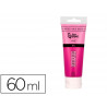 Peinture acrylique liderpapel tube en plastique de 60 ml coloris magenta
