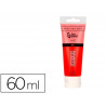 Peinture acrylique liderpapel tube en plastique de 60 ml coloris rouge carmin