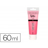Peinture acrylique liderpapel tube en plastique de 60 ml coloris rose