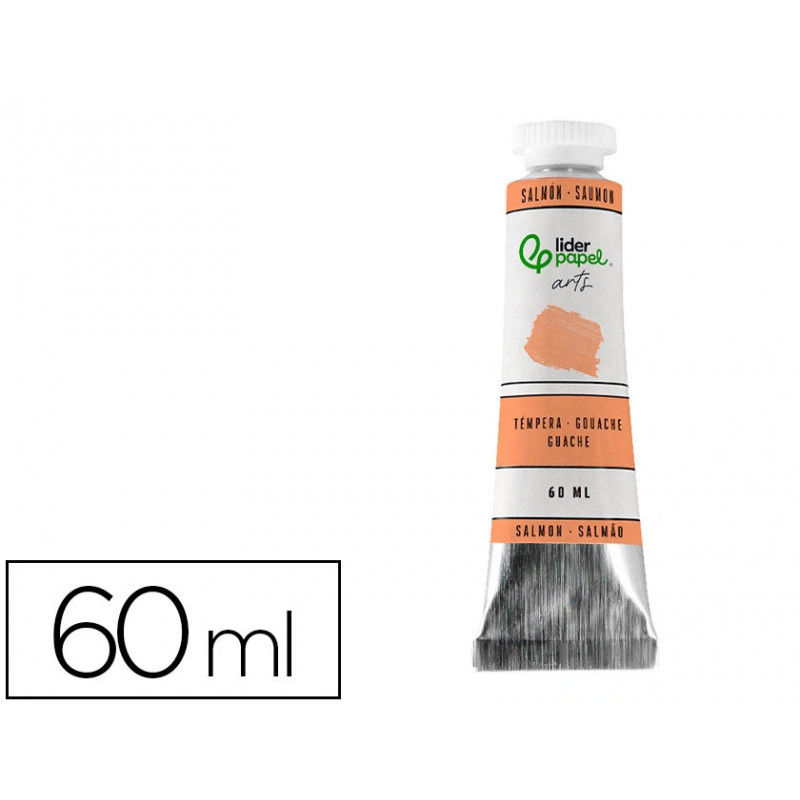 Peinture gouache tempera liderpapel tube en aluminium de 60 ml coloris saumon
