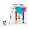 Peinture gouache tempera liderpapel boite de 24 tubes en aluminium de 12 ml coloris assortis