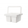 Seau nettoyeur de pinceaux liderpapel en plastique avec anse transportable 13x13x9 cm