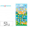 Autocollants imaginovo cute animaux canard en relief 190x105 mm sous blister