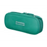 Trousse liderpapel color pop 2 fermetures eclair avec 1 compartiment extensible coloris turquoise 230x60mm