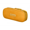 Trousse liderpapel color pop 2 fermetures eclair avec 1 compartiment extensible coloris jaune 230x60mm