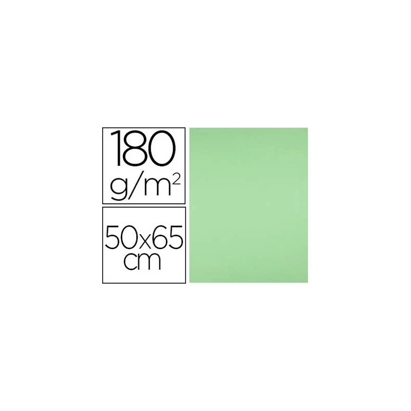 Papier cartonne liderpapel 50x65cm 180gr coloris vert herbe paquet 25 feuilles