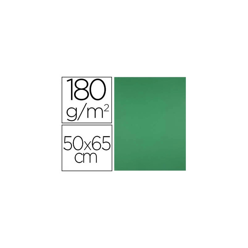 Papier cartonne liderpapel 50x65cm 180gr coloris vert noel paquet 25 feuilles