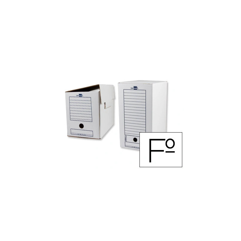 Boite a archives liderpapel carton recycle 325g/m2 dos 200mm 367x200x251mm coloris blanc