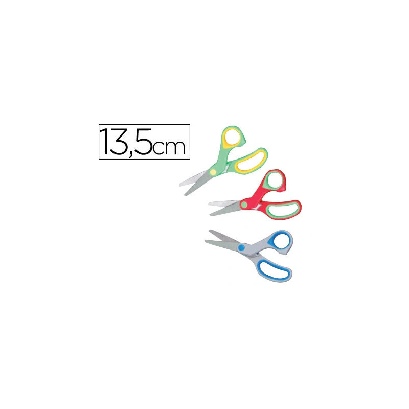 Ciseaux liderpapel asymétrique pointe arrondie anti-coupe manche ergonomique 135mm
