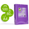 Papier couleur q-connect multifonction a4 80g/m2 unicolore lilas ramette 500 feuilles