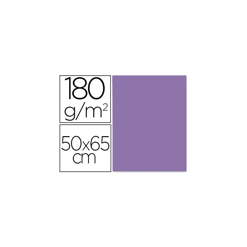 Papier cartonne liderpapel 50x65cm 180gr coloris pourpre paquet 25 feuilles