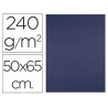 Papier cartonne liderpapel 50x65cm 240gr coloris bleu saphir paquet 25 feuilles