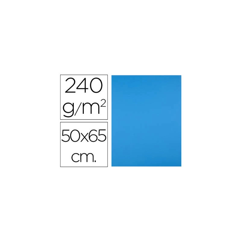 Papier cartonne liderpapel 50x65cm 240gr coloris turquoise paquet 25 feuilles