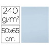 Papier cartonne liderpapel 50x65cm 240gr coloris bleu paquet 25 feuilles