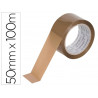 Ruban adhesif q-connect polypropylene 100mx50mm pour un emballage silencieux coloris havane