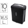 Destructeur q-connect kf17974 capacite 10 feuilles detruit agrafes clips agrafes et cartes capacite 16,5l
