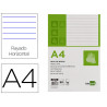 Bloc notes liderpapel ligné a4297x210mm couverture carton imprimé 250g/m2 80f 60g/m2