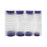 Casier monnayeur q-connect soufflet 8 fractions euros 75x105x32mm coloris transparent/bleu