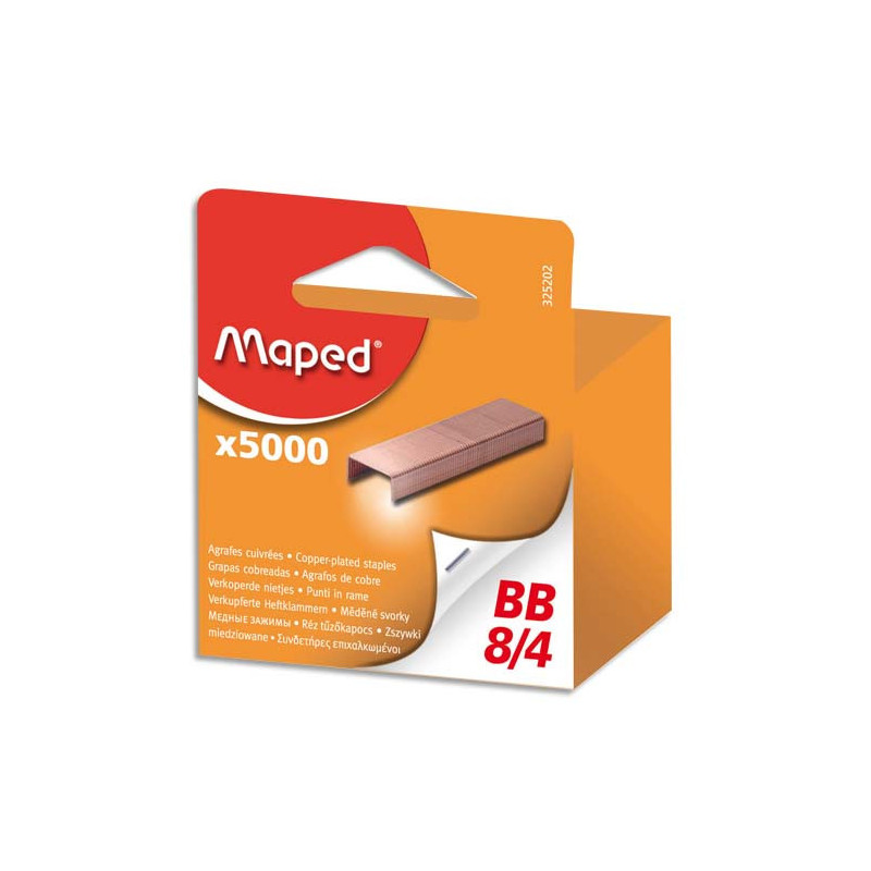 MAPED Boîte de 5000 agrafes 8/4 en blister 325202-8