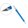 Cutter bistouri q-connect en gomme lame 6mm fixe avec capuchon de protection 5 lamesde rechange incluses