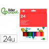 Crayon couleur liderpapel mine extra-résistante 174.5mm écriture douce coloris intenses étui carton plastifié 24 unités