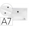 Pochette enveloppe liderpapel polypropylène 180 microns a7 105x74mm 50f fermeture bouton résistant transparent