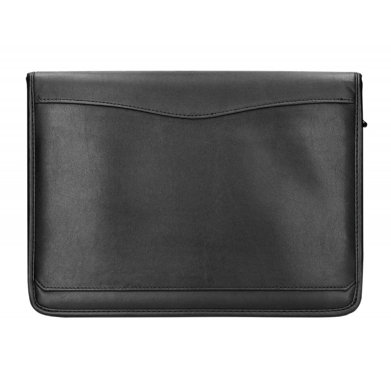 Conférencier a4 calculatrice plastique fermeture éclair pochette téléphone portable 4 anneaux 40mm 35,5x26x1cm noir