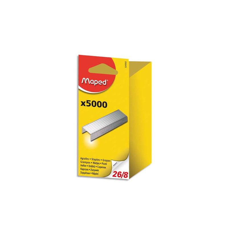 MAPED Boîte de 5000 agrafes 26/8 en blister 324502-0