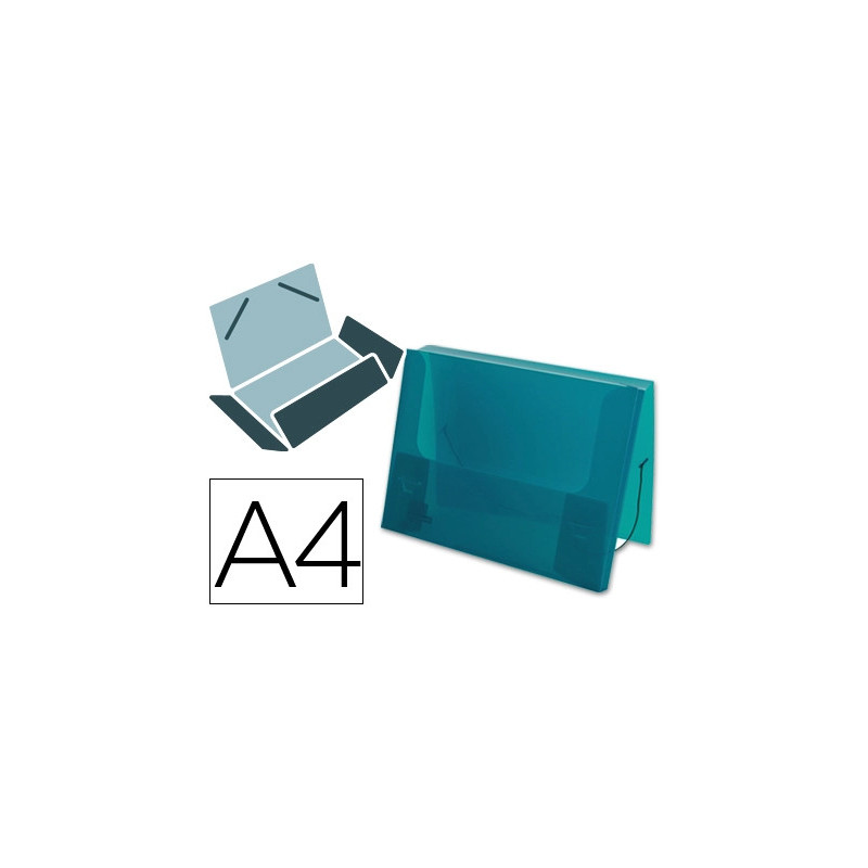Chemise liderpapel polypropylène dos rigide 25mm a4 210x297mm 7/10e translucide coloris vert