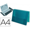 Chemise liderpapel polypropylène dos rigide 25mm a4 210x297mm 7/10e translucide coloris vert