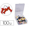 Punaise q-connect épingle mémo coloris rouge boîte 100 unités