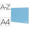 Trieur liderpapel polypro a4 210x297mm 700 microns 13 compartiments fermeture elastique coloris bleu ciel opaque