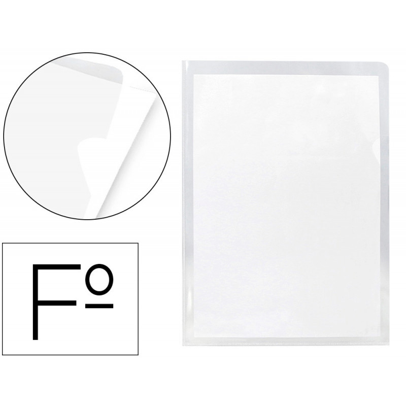Chemise avec onglet q-connect 180mc coloris transparent