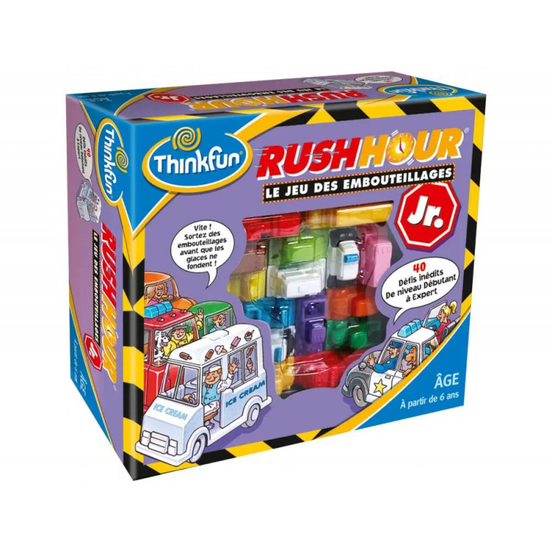 Jeu interdacta rush hour junior 1 plan de jeu + 16 vehicules + 40 cartes problemes