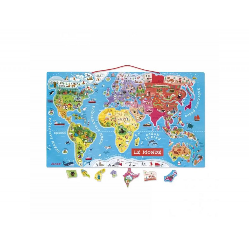 Puzzle interdacta carte du monde magnetique 92 pcs 77x46cm