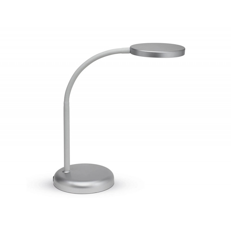 Luminaire bureau maul joy 16 led hauteur 33,5 cm bras 38,5cm tete diametre 11,8cm coloris argent