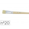 Brosse plate o'color poils soie porc nº20 virole aluminium manche bois naturel lot 10 unites