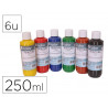 Peinture tissu o'color 250ml coloris classiques assortis coffret polypro 6 unites