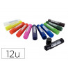 Baton gouache stick'color solide tous supports coloris vifs assortis boite 12 unites