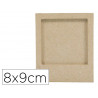 Cadre magnetique decopatch papier mache 8x9cm coloris brun