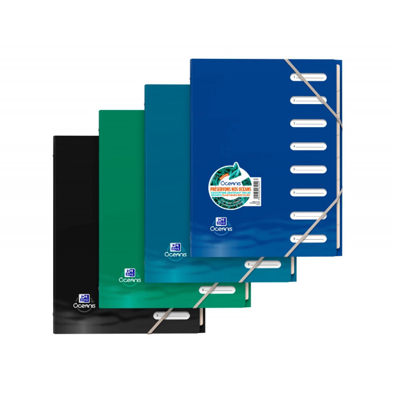 Trieur hamelin oxford school life oceanis a4 polypropylene recycle opaque assorti