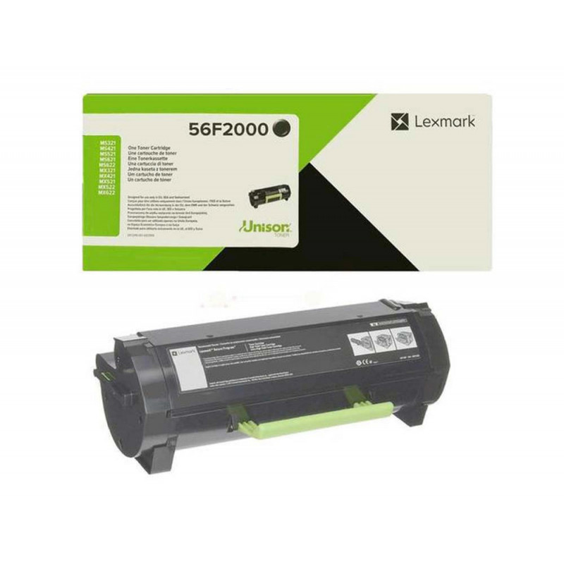Cartouche toner lexmark 56f2000 de 6000 pages pour ms/mx321, 421, 521, 622, mx522, ms621