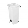 Poubelle container pédale polyéthylène résiste chocs agents chimiques produits entretien 2 roues 90l l500xh790xp400mm