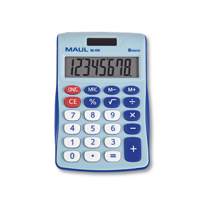 Calculatrice de bureau maul mj450 junior 8 chiffres coloris bleu